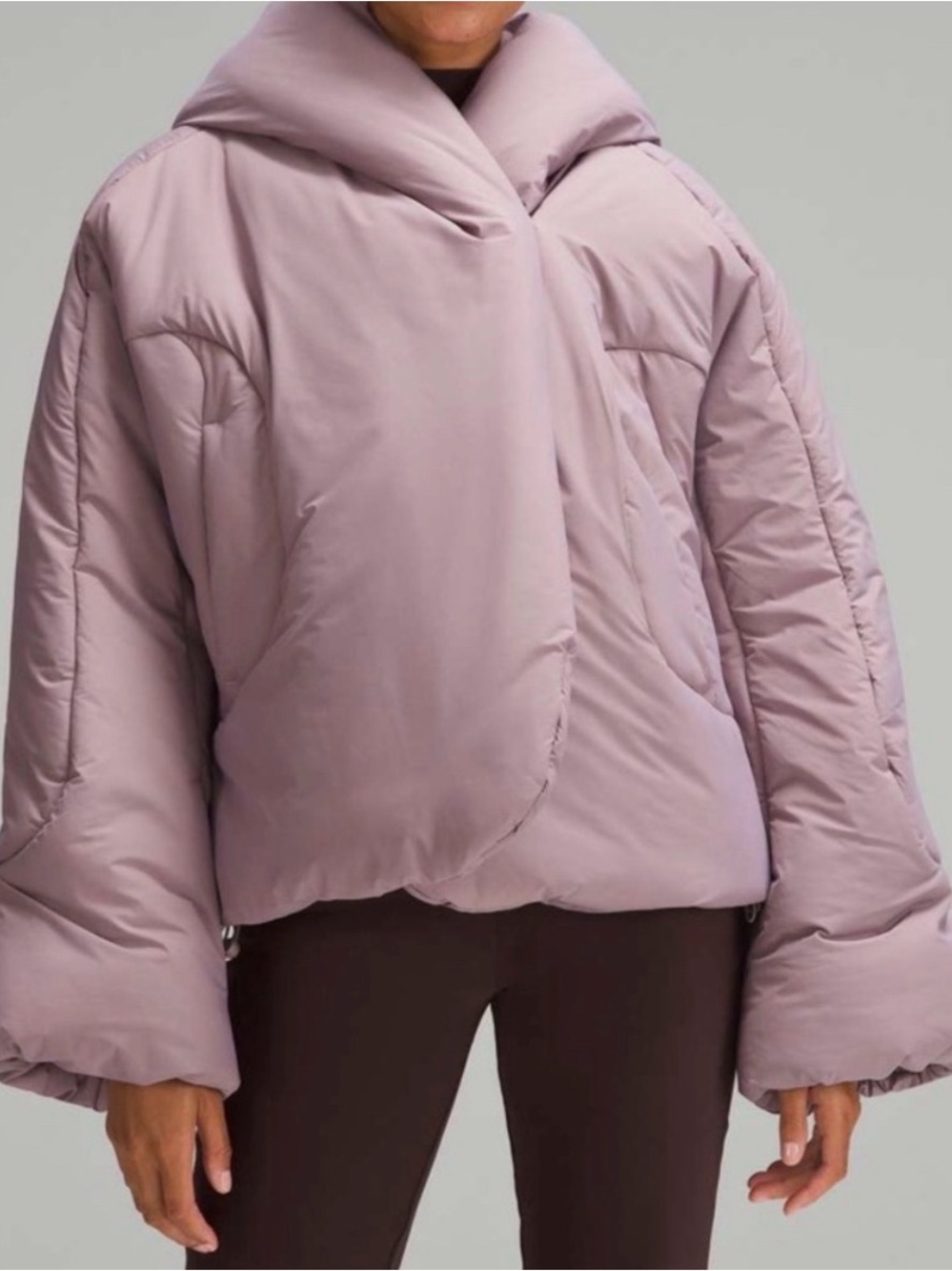 lululemon athletica hooded insulated wrap - pink taupe - jacket